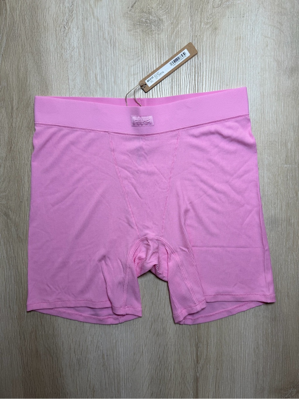 Skims Soft Lounge Rib Boxer in Bubble Gum Size Medium NWT